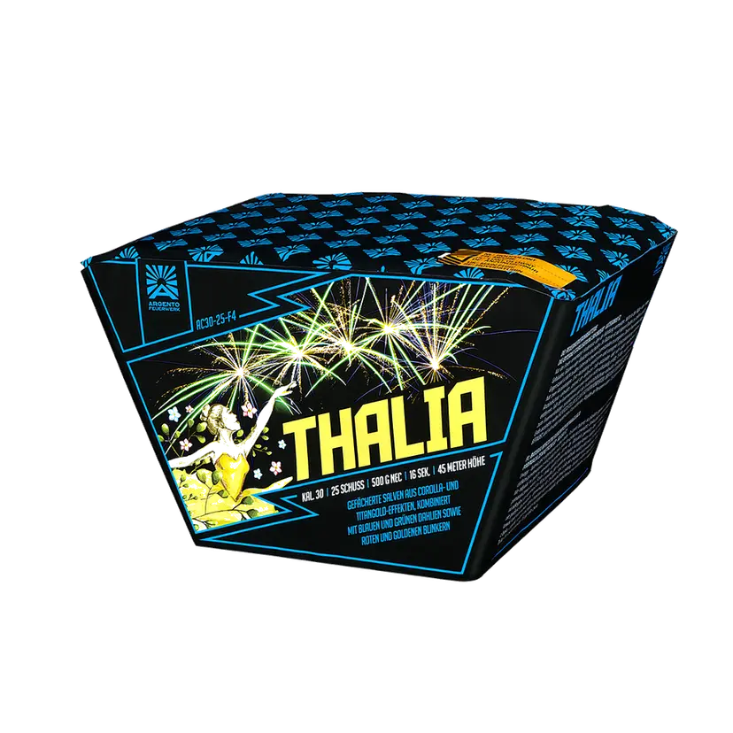 Thalia" - 25Sh 30mm Fan-Shape Blau-Grün + Rot-Gold [Batch 2025]