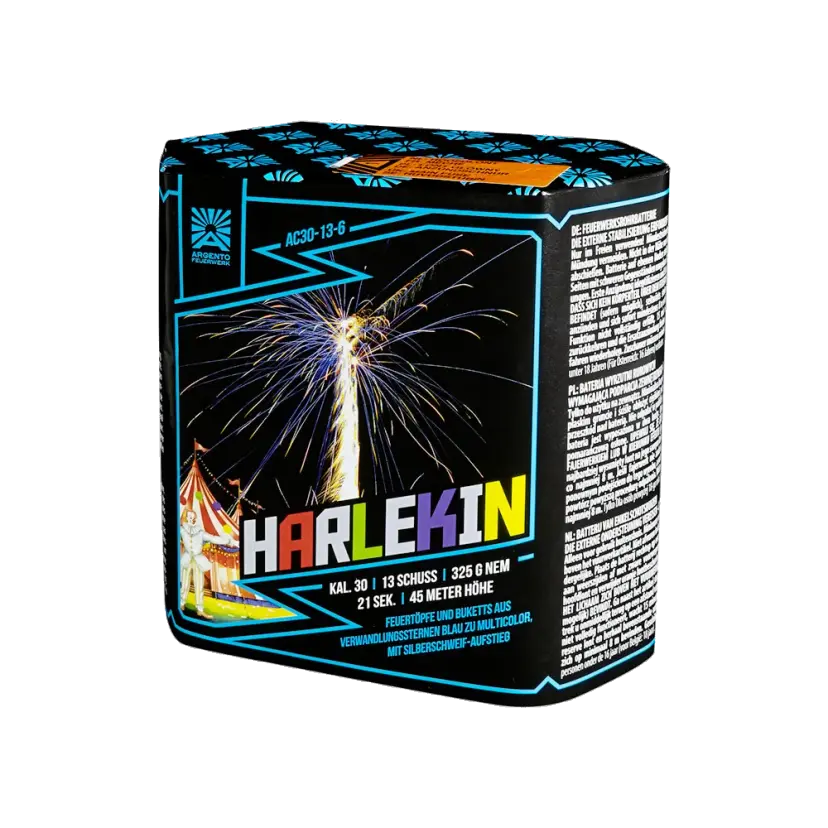 "Harlekin" - 13Sh 30mm - Verwandlungsterne Blau zu Multicolor [Batch 2025]