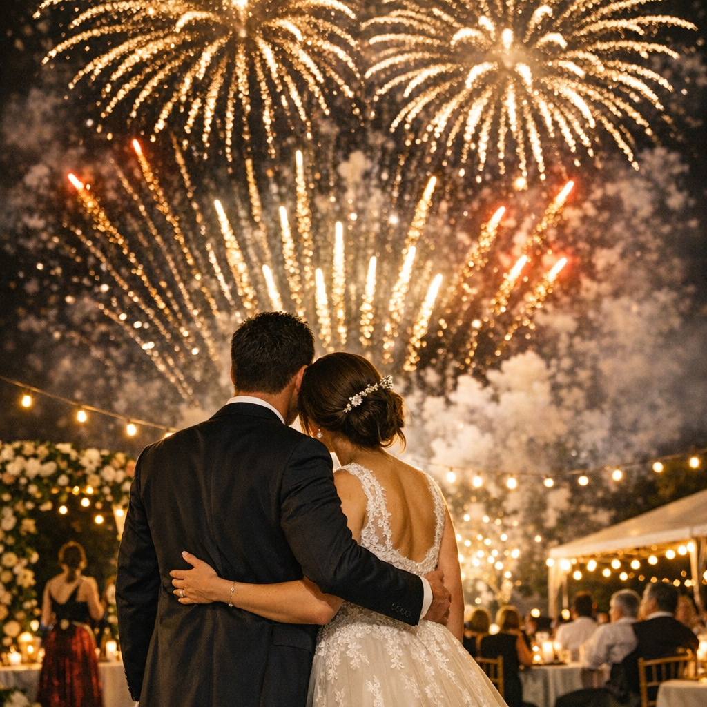 Feuerwerk Hochzeit